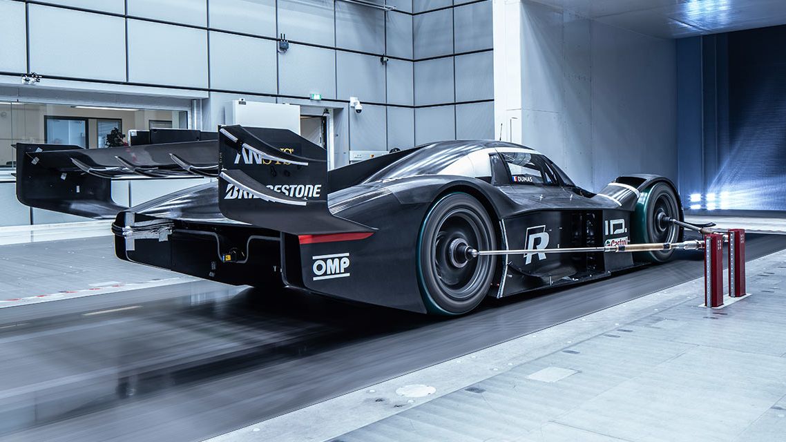 O Volkswagen ID.R  no túnel de vento