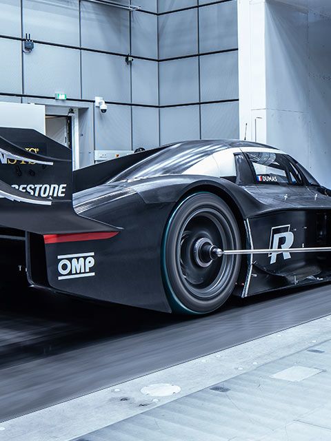 O Volkswagen ID.R  no túnel de vento