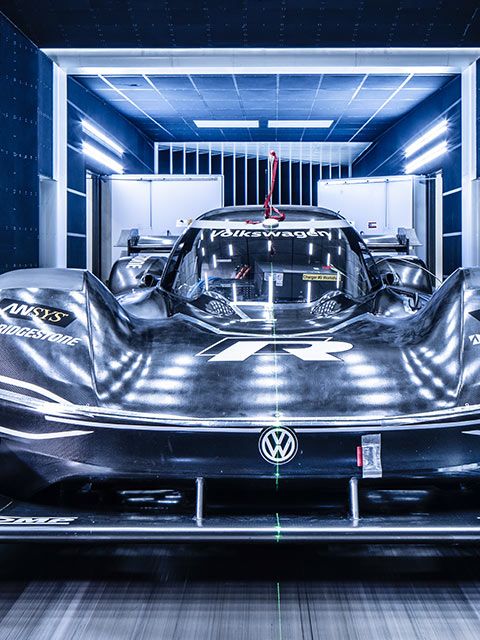 O Volkswagen ID.R  no túnel de vento