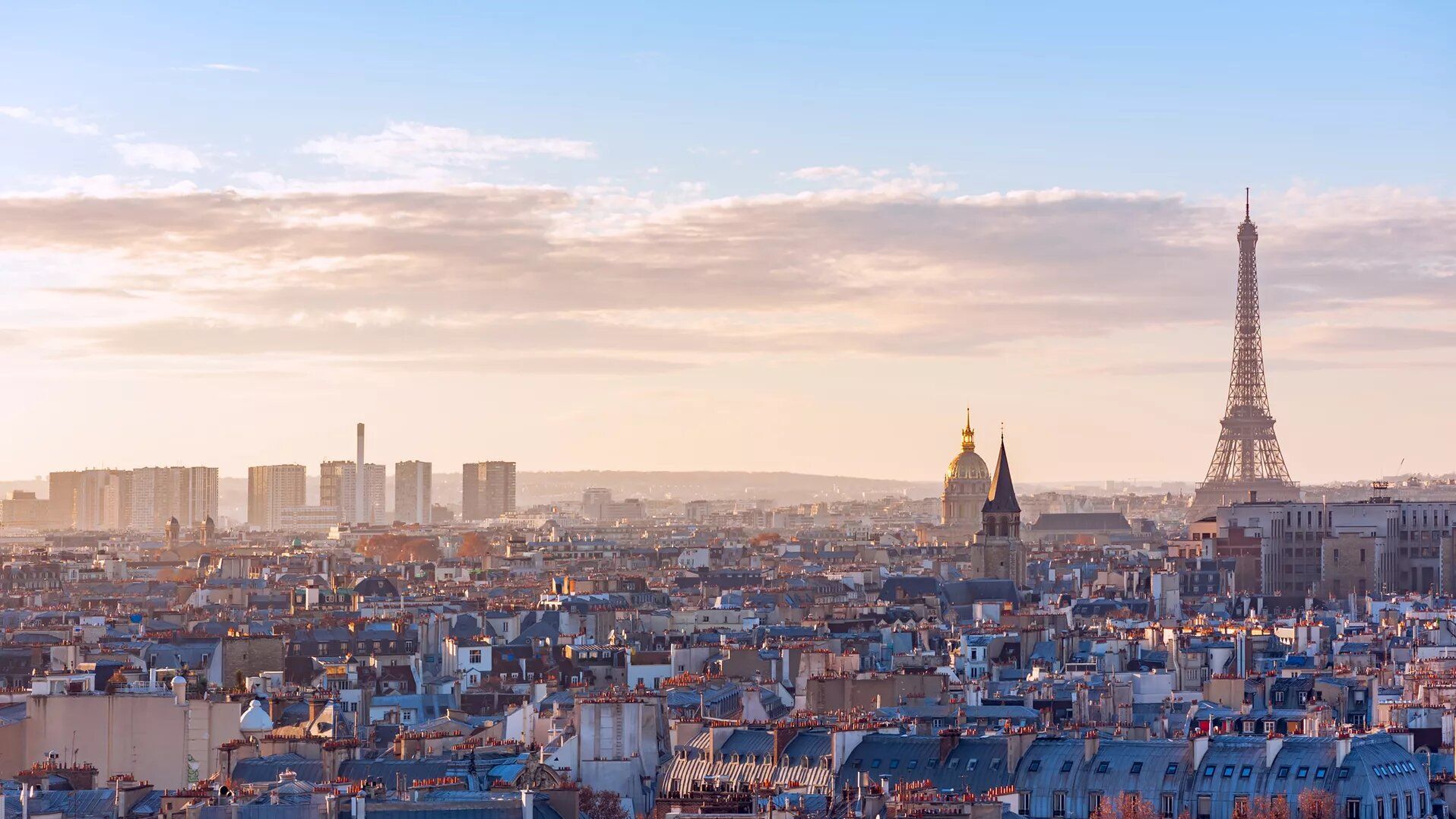 Skyline de Paris com a Torre Eiffeltower