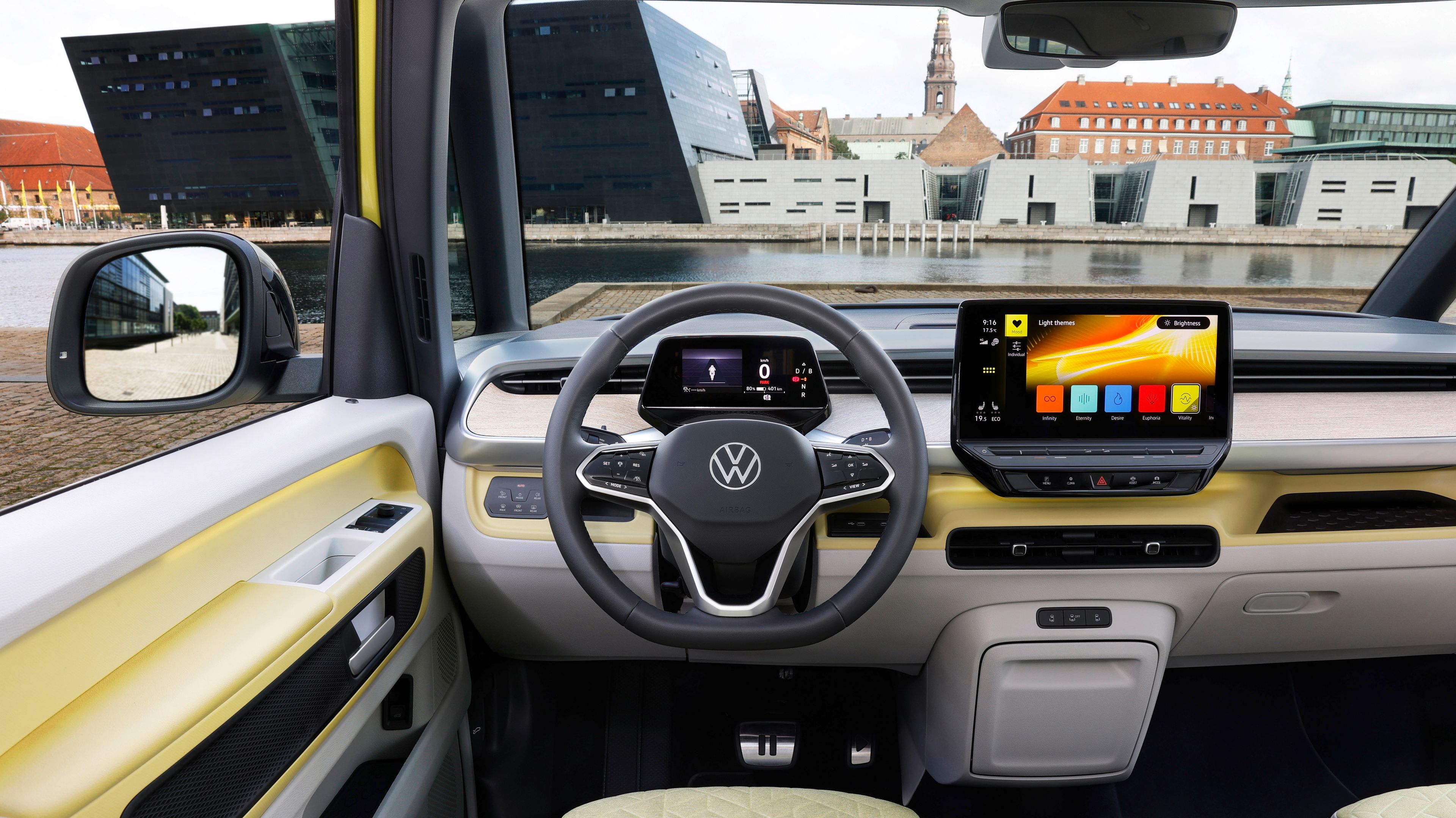 O painel de controlo do VW ID. Buzz é feito de materiais sustentáveis