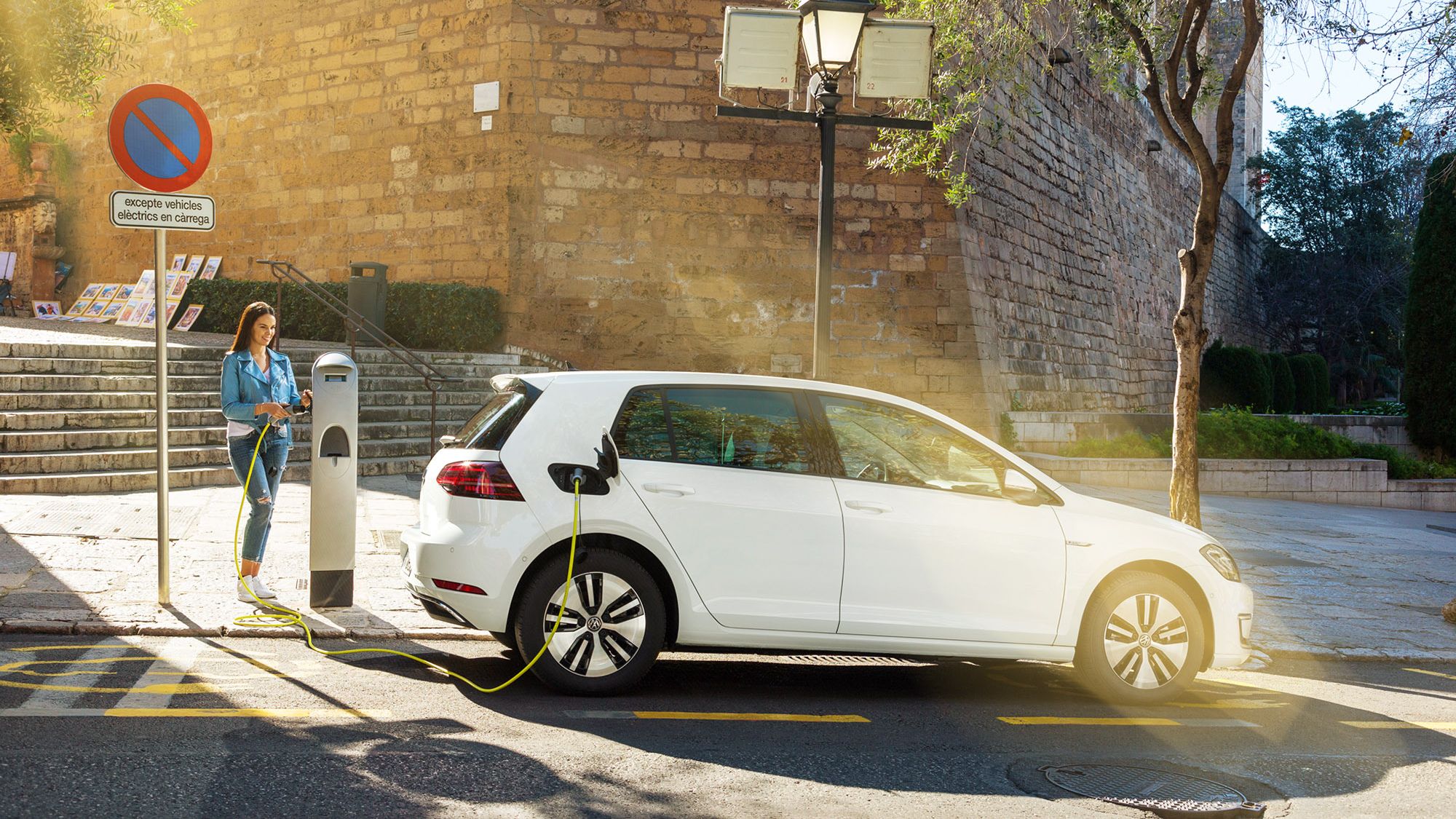 Veículos elétricos no posto de carregamento