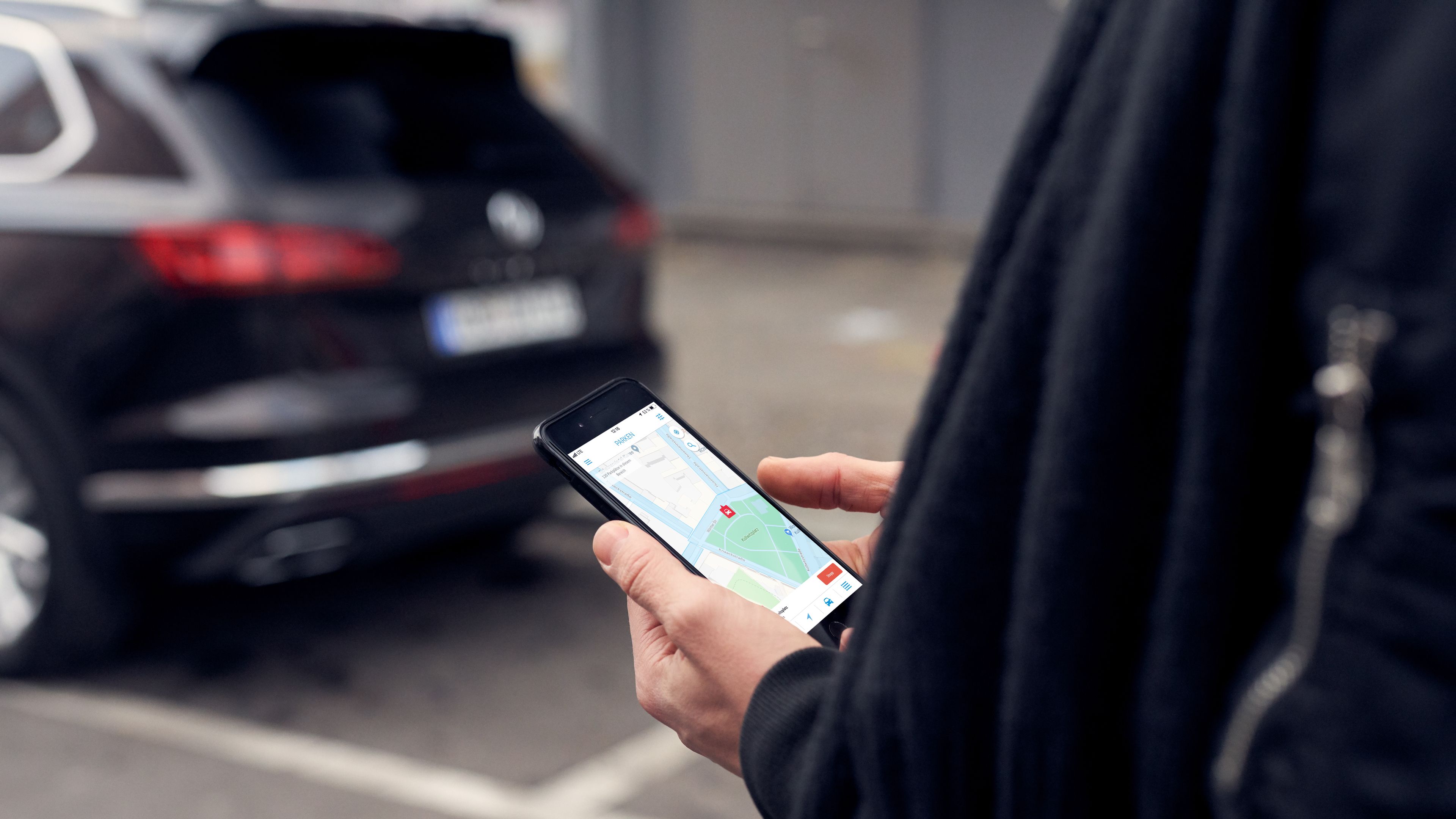 Car sharing com a app We Park da Volkswagen